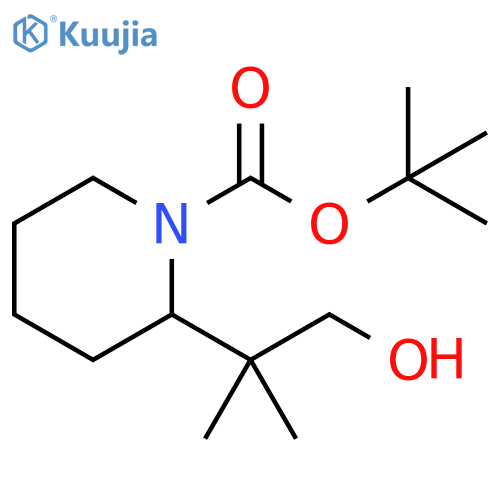 1-Piperidinecarboxylic acid, 2-(2-hydroxy-1,1-dimethylethyl)-, 1,1-dimethylethyl ester structure