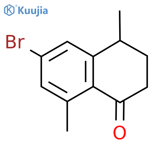 6-bromo-4,8-dimethyl-1,2,3,4-tetrahydronaphthalen-1-one structure