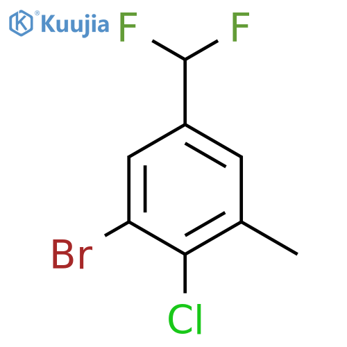 1-Bromo-2-chloro-5-(difluoromethyl)-3-methylbenzene structure