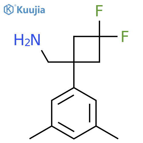 1-(3,5-dimethylphenyl)-3,3-difluorocyclobutylmethanamine structure