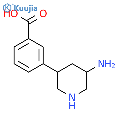 3-(5-aminopiperidin-3-yl)benzoic acid structure