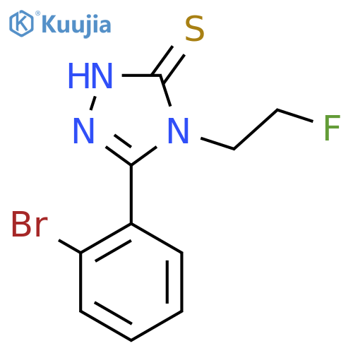 5-(2-bromophenyl)-4-(2-fluoroethyl)-4H-1,2,4-triazole-3-thiol structure
