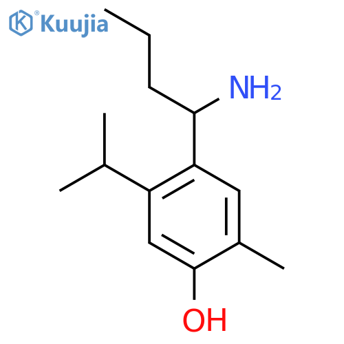 4-(1-aminobutyl)-2-methyl-5-(propan-2-yl)phenol structure