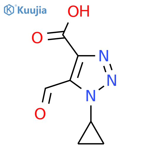 1-cyclopropyl-5-formyl-1H-1,2,3-triazole-4-carboxylic acid structure