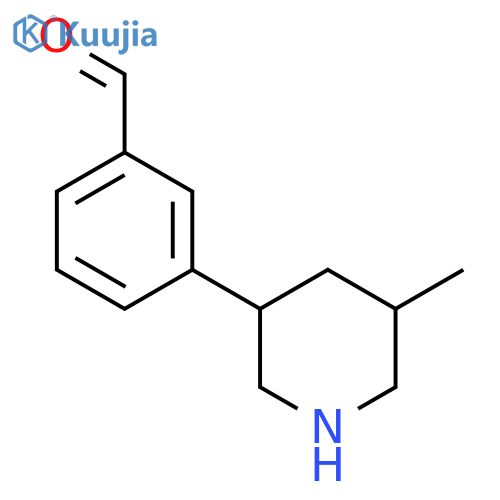 3-(5-methylpiperidin-3-yl)benzaldehyde structure