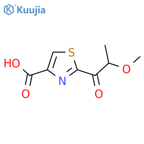 2-(2-methoxypropanoyl)-1,3-thiazole-4-carboxylic acid structure