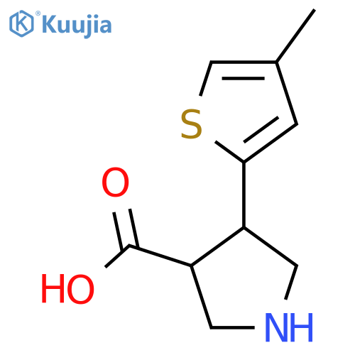 4-(4-methylthiophen-2-yl)pyrrolidine-3-carboxylic acid structure