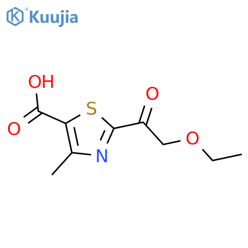2-(2-ethoxyacetyl)-4-methyl-1,3-thiazole-5-carboxylic acid structure