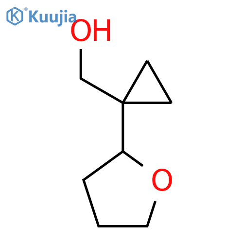1-(oxolan-2-yl)cyclopropylmethanol structure