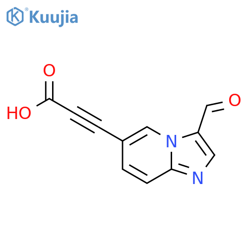 3-{3-formylimidazo1,2-apyridin-6-yl}prop-2-ynoic acid structure