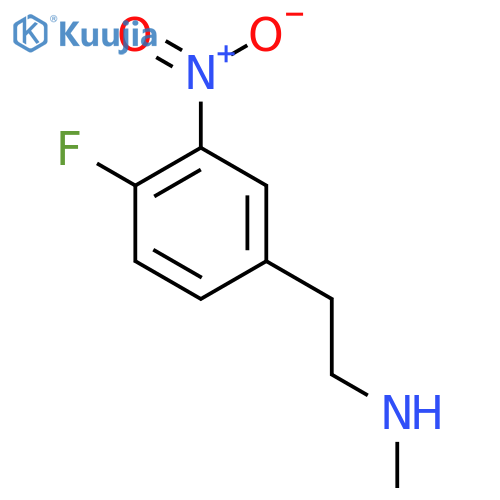 2-(4-fluoro-3-nitrophenyl)ethyl(methyl)amine structure