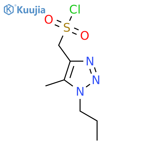 (5-methyl-1-propyl-1H-1,2,3-triazol-4-yl)methanesulfonyl chloride structure
