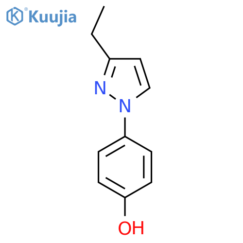 4-(3-ethyl-1H-pyrazol-1-yl)phenol structure