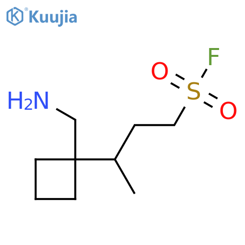 3-1-(aminomethyl)cyclobutylbutane-1-sulfonyl fluoride structure