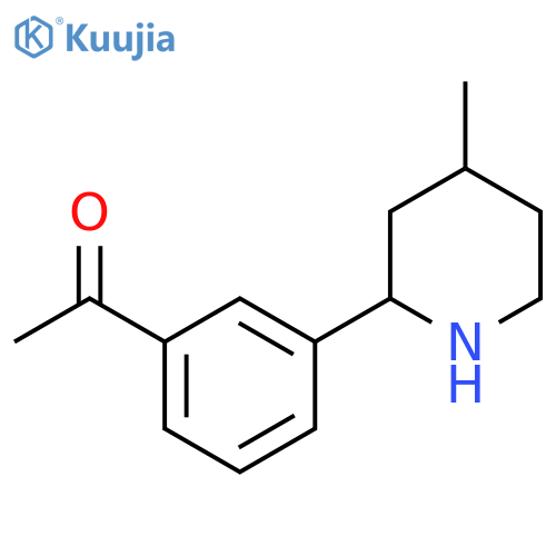 1-3-(4-methylpiperidin-2-yl)phenylethan-1-one structure