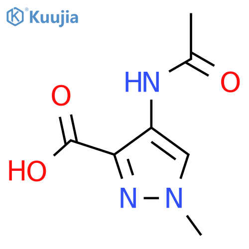 4-acetamido-1-methyl-1H-pyrazole-3-carboxylic acid structure