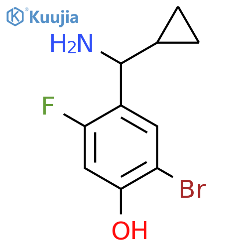 4-amino(cyclopropyl)methyl-2-bromo-5-fluorophenol structure