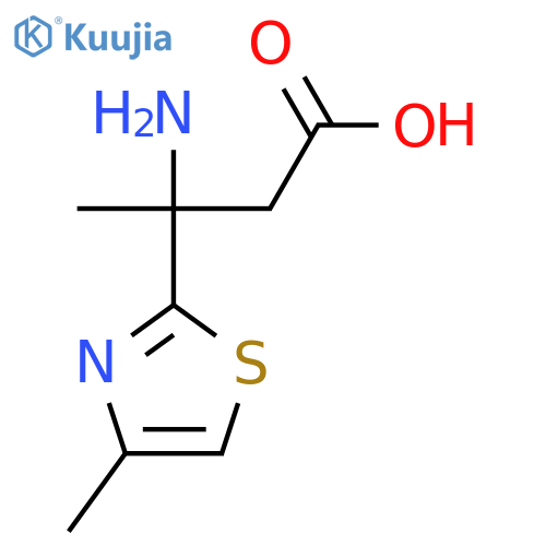 3-amino-3-(4-methyl-1,3-thiazol-2-yl)butanoic acid structure