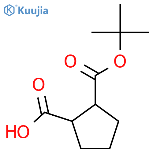 2-[(Tert-butoxy)carbonyl]cyclopentane-1-carboxylic acid structure