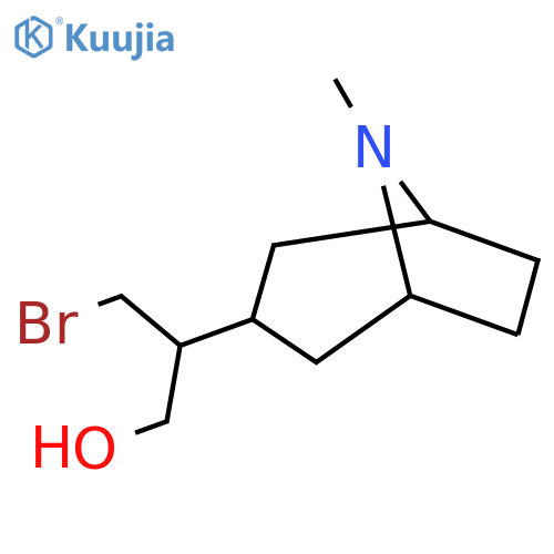 3-Bromo-2-{8-methyl-8-azabicyclo[3.2.1]octan-3-yl}propan-1-ol structure