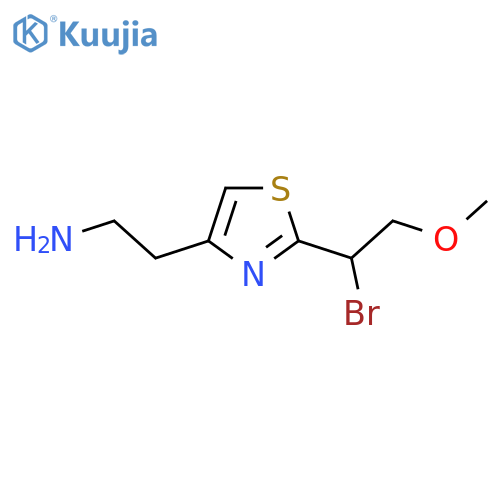 2-2-(1-bromo-2-methoxyethyl)-1,3-thiazol-4-ylethan-1-amine structure