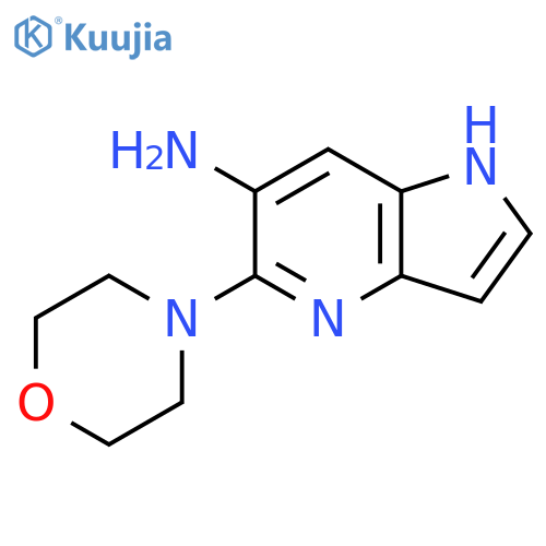 5-(morpholin-4-yl)-1H-pyrrolo[3,2-b]pyridin-6-amine structure