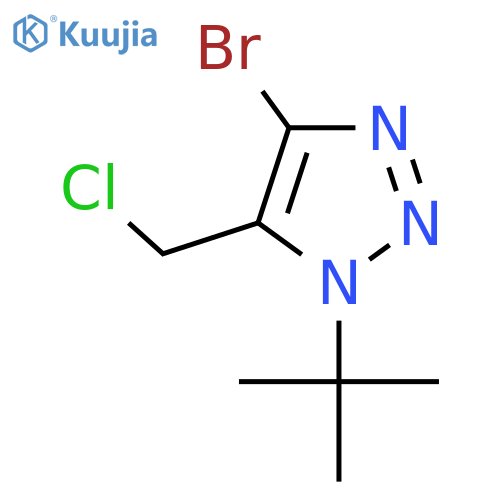 4-bromo-1-tert-butyl-5-(chloromethyl)-1H-1,2,3-triazole structure