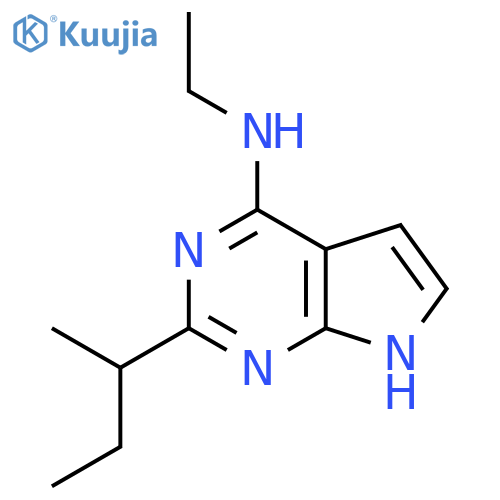 2-(butan-2-yl)-N-ethyl-7H-pyrrolo2,3-dpyrimidin-4-amine structure