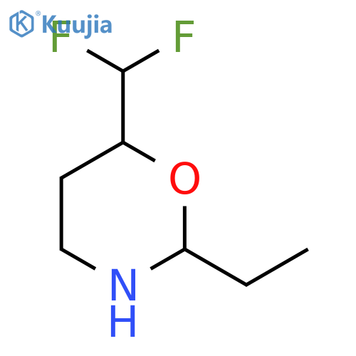 6-(difluoromethyl)-2-ethyl-1,3-oxazinane structure