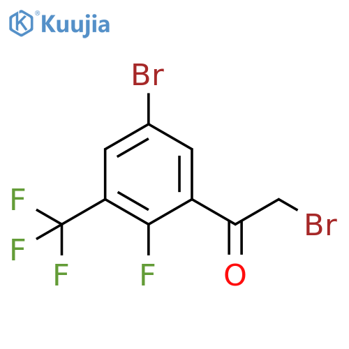 5-Bromo-2-fluoro-3-
(trifluoromethyl)phenacyl bromide structure