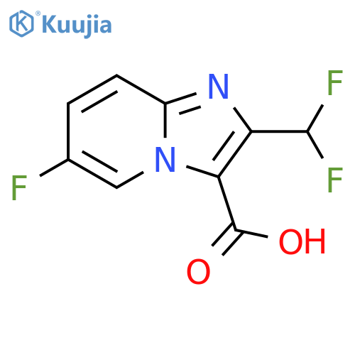 2-(Difluoromethyl)-6-fluoroimidazo[1,2-a]pyridine-3-carboxylic acid structure