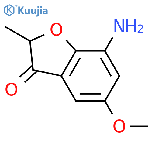 7-amino-5-methoxy-2-methyl-2,3-dihydro-1-benzofuran-3-one structure