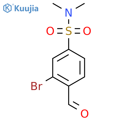 3-bromo-4-formyl-N,N-dimethylbenzene-1-sulfonamide structure