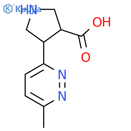 4-(6-methylpyridazin-3-yl)pyrrolidine-3-carboxylic acid structure