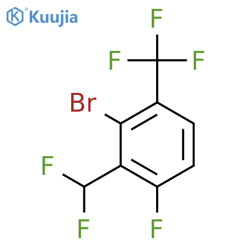 2-Bromo-3-(difluoromethyl)-4-fluoro-1-(trifluoromethyl)benzene structure