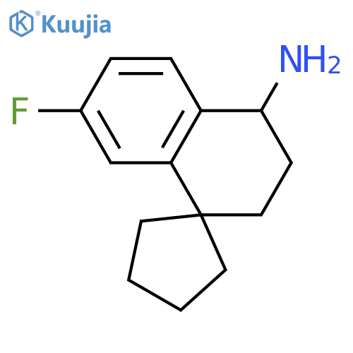 7'-fluoro-3',4'-dihydro-2'H-spirocyclopentane-1,1'-naphthalene-4'-amine structure