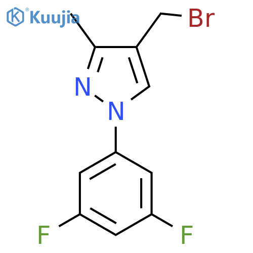 4-(bromomethyl)-1-(3,5-difluorophenyl)-3-methyl-1H-pyrazole structure