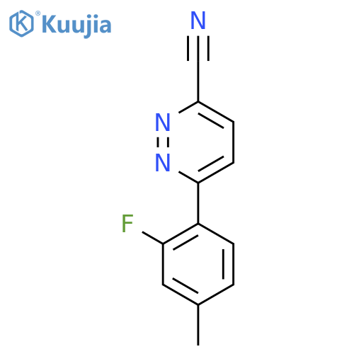 6-(2-fluoro-4-methylphenyl)pyridazine-3-carbonitrile structure