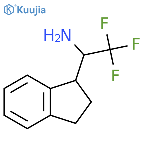 1-(2,3-dihydro-1H-inden-1-yl)-2,2,2-trifluoroethan-1-amine structure