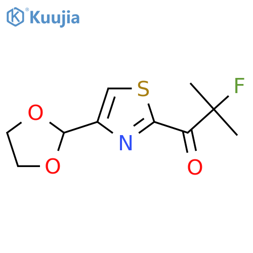 1-4-(1,3-dioxolan-2-yl)-1,3-thiazol-2-yl-2-fluoro-2-methylpropan-1-one structure