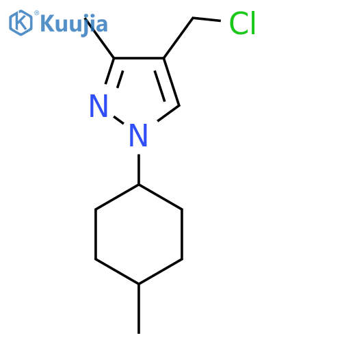 4-(chloromethyl)-3-methyl-1-(4-methylcyclohexyl)-1H-pyrazole structure