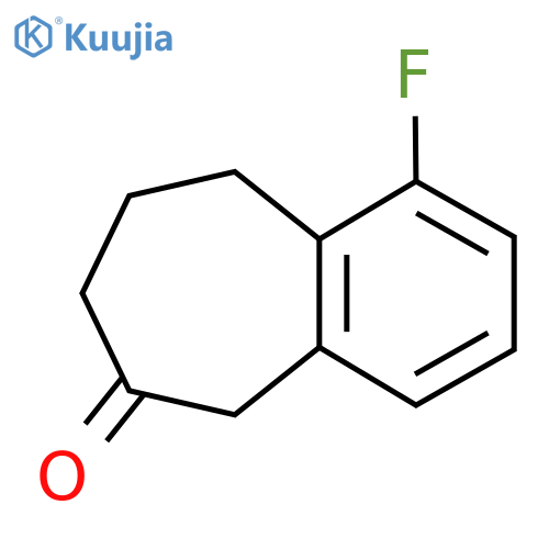 1-fluoro-6,7,8,9-tetrahydro-5H-benzo7annulen-6-one structure
