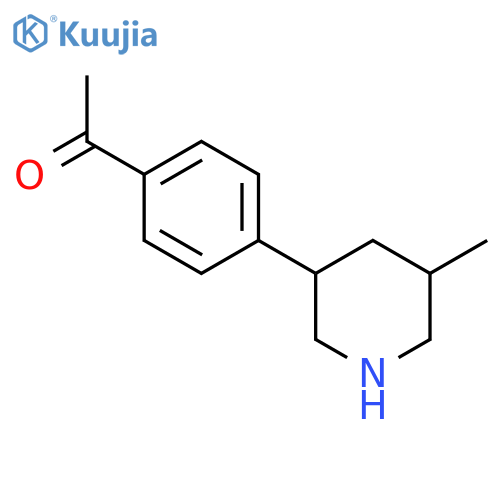 1-4-(5-methylpiperidin-3-yl)phenylethan-1-one structure