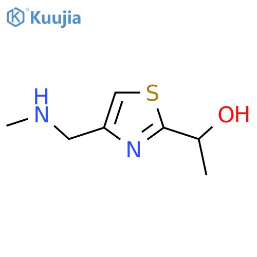 1-{4-(methylamino)methyl-1,3-thiazol-2-yl}ethan-1-ol structure