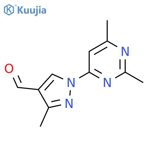 1-(2,6-dimethylpyrimidin-4-yl)-3-methyl-1H-pyrazole-4-carbaldehyde structure