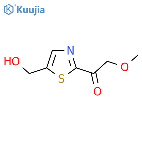 1-5-(hydroxymethyl)-1,3-thiazol-2-yl-2-methoxyethan-1-one structure