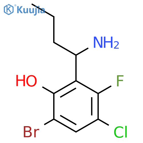 2-(1-Aminobutyl)-6-bromo-4-chloro-3-fluorophenol structure