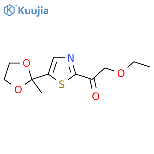 2-ethoxy-1-5-(2-methyl-1,3-dioxolan-2-yl)-1,3-thiazol-2-ylethan-1-one structure
