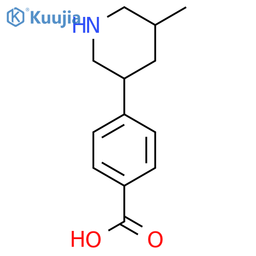 4-(5-methylpiperidin-3-yl)benzoic acid structure