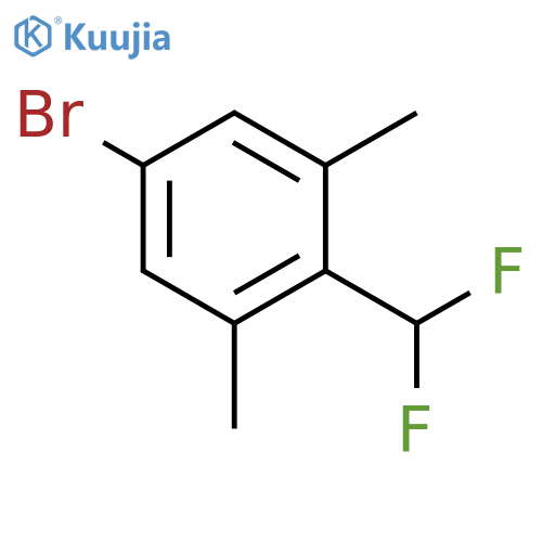 Benzene, 5-bromo-2-(difluoromethyl)-1,3-dimethyl- structure